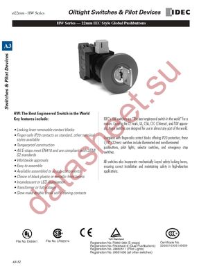 HW1B-M1F11-G datasheet  